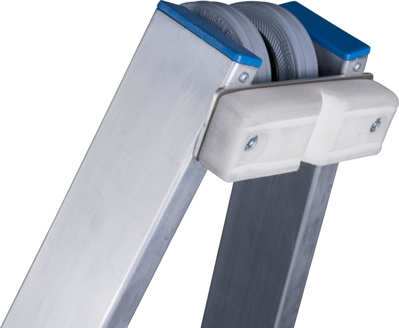 KRAUSE-Systems Leiter-Detailansicht Detailansicht einer KRAUSE-Systems Leiter mit Fokus auf die obere Mechanik.