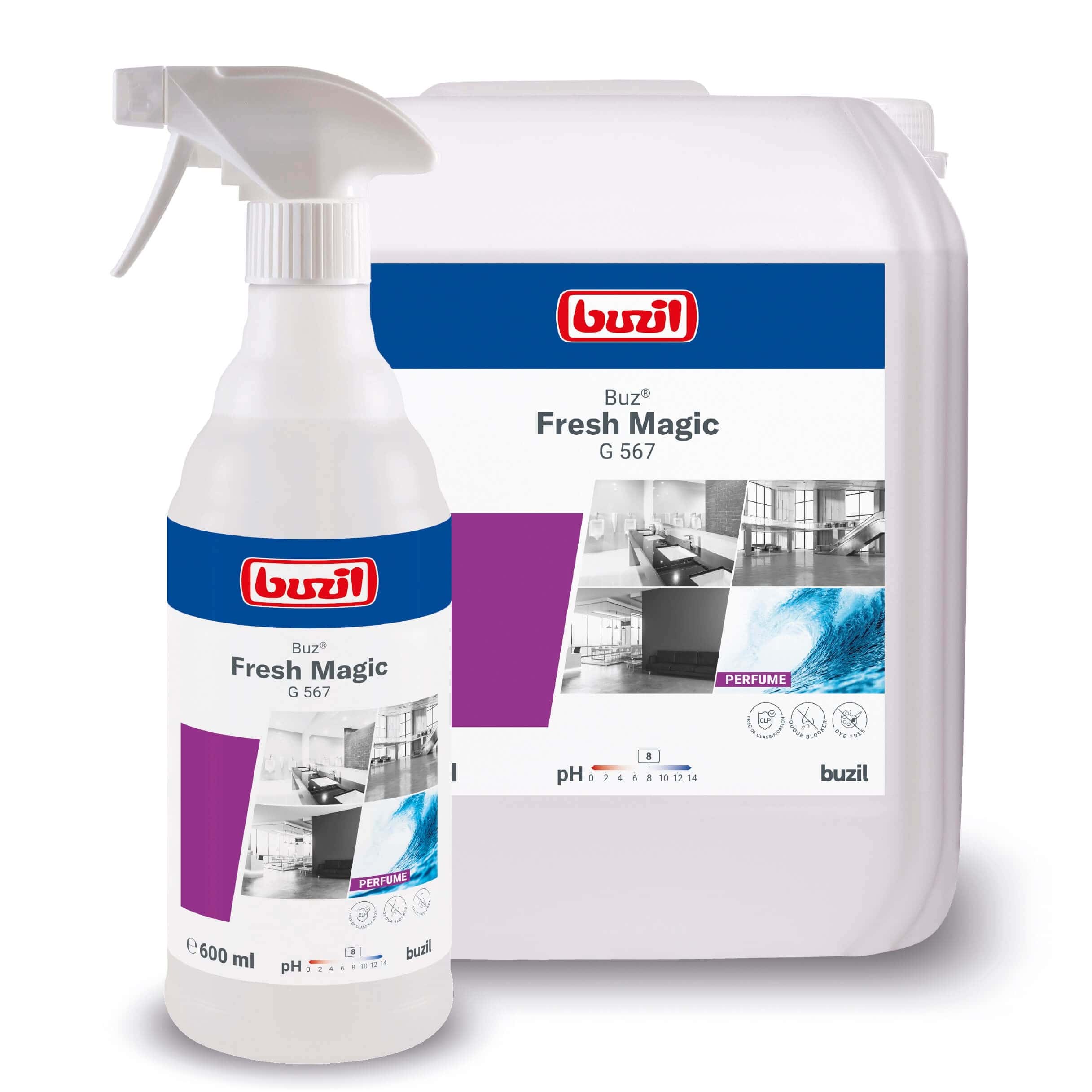 Buzil Fresh Magic G 567 Reiniger Buzil Fresh Magic G 567 Allzweckreiniger in Sprühflasche und Großkanister für die professionelle Gebäudereinigung