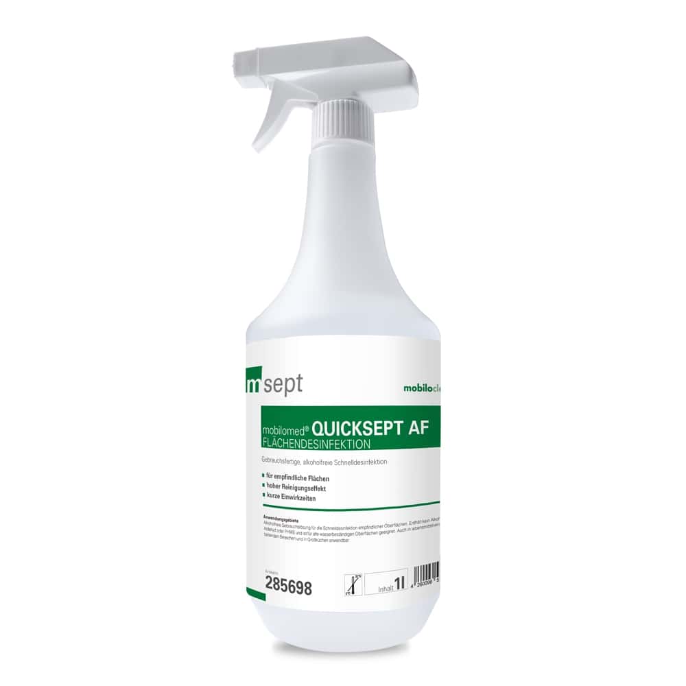 mobilo-clean QUICKSEPT AF Flächendesinfektion Sprühflasche, gebrauchsfertig, alkoholfrei für empfindliche Flächen mobilo-clean QUICKSEPT AF Flächendesinfektion Sprühflasche, gebrauchsfertig, alkoholfrei für empfindliche Flächen