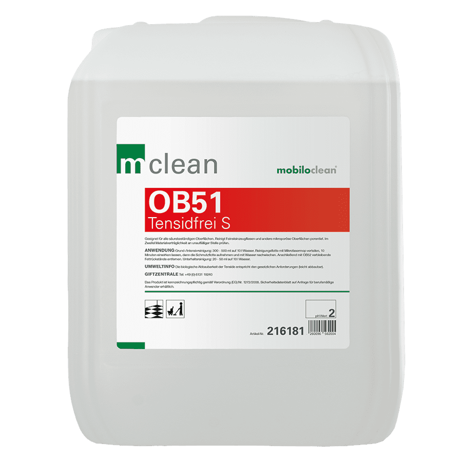 mclean OB51 Tensidfrei S Reinigungsmittel mclean OB51 Tensidfrei S in einem durchsichtigen Behälter mit Etikett