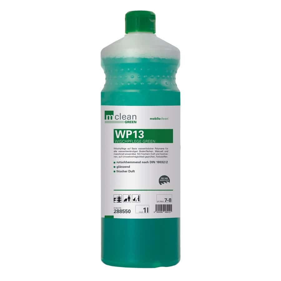 Mclean Green WP13 Bodenreiniger 1 Liter Mclean Green WP13 Bodenreiniger in einer 1-Liter-Flasche mit grünem Verschluss für die professionelle Bodenreinigung und -pflege