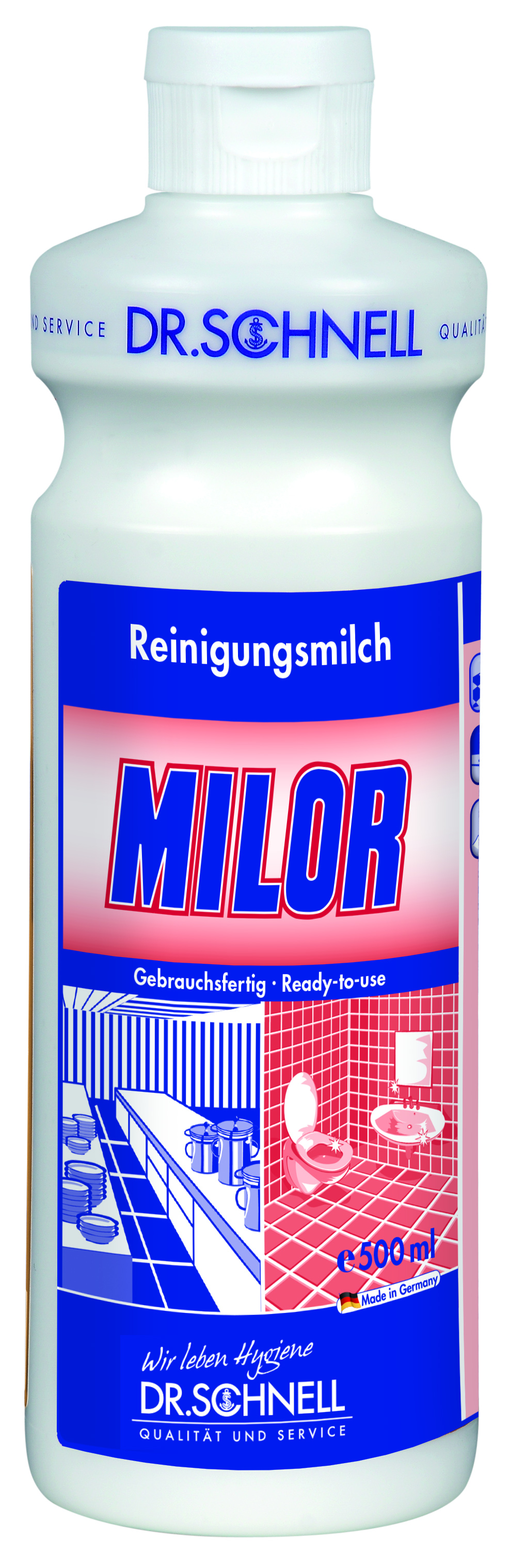 Milor 500 ml Säurefreie Reinigungsmilch für alle wasserfesten Materialien