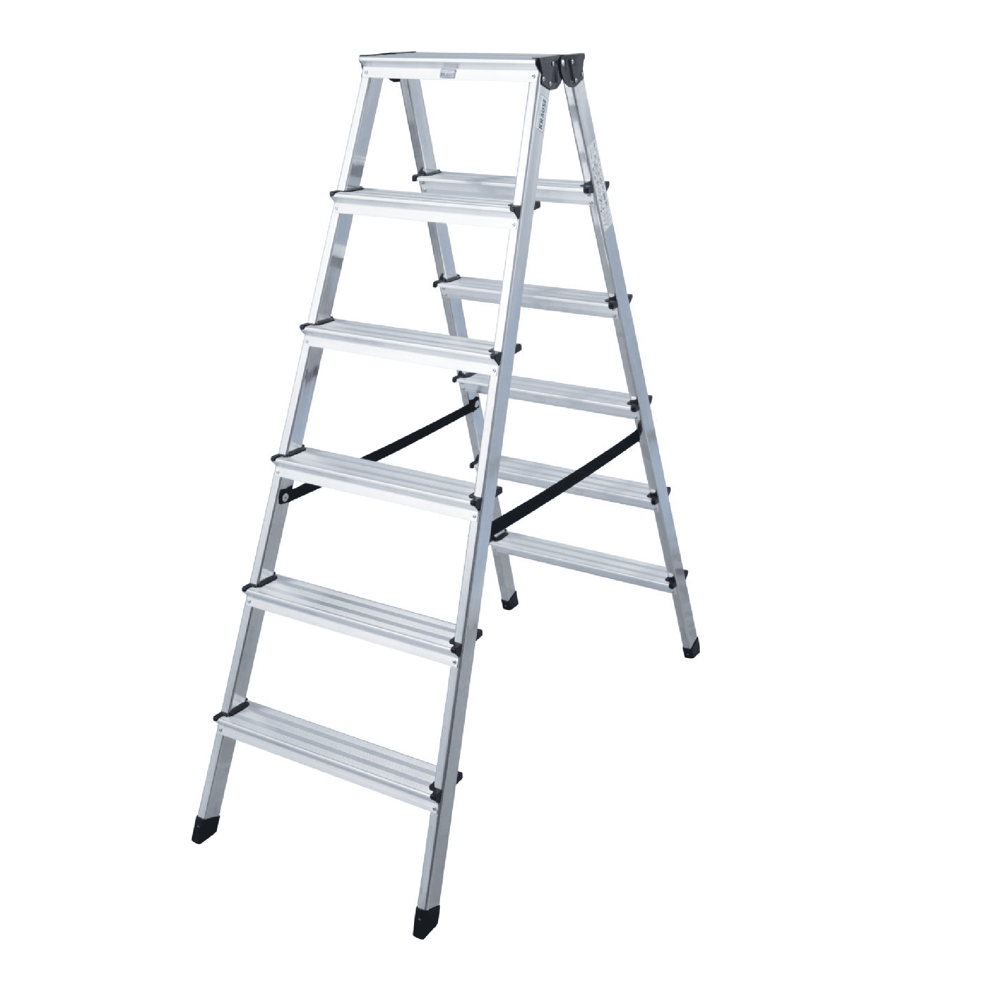 Monto Aluminium-Trittleiter Aluminium-Stehleiter mit fünf Stufen und stabilem Rahmen.