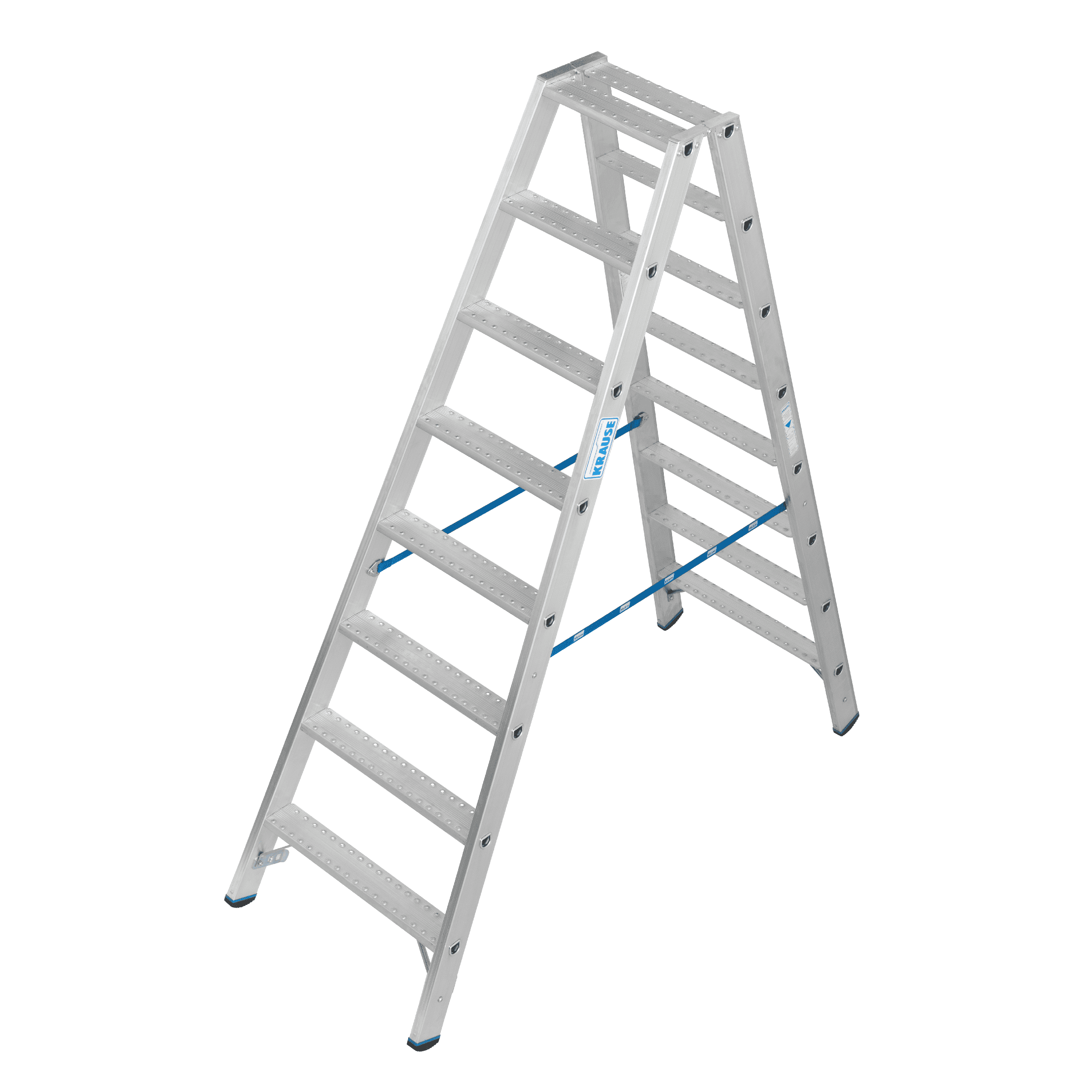 KRAUSE STABILO Doppelleiter mit R13 Stufen KRAUSE-Systems STABILO® Doppelleiter mit R13-Stufen in der Vorderansicht