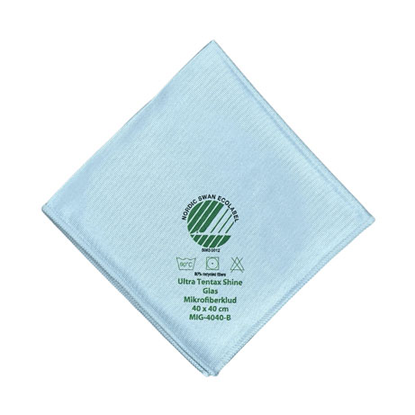 Mikrofasertuch Ultra Shine Glas TBS blau → streifenfrei & nachhaltig