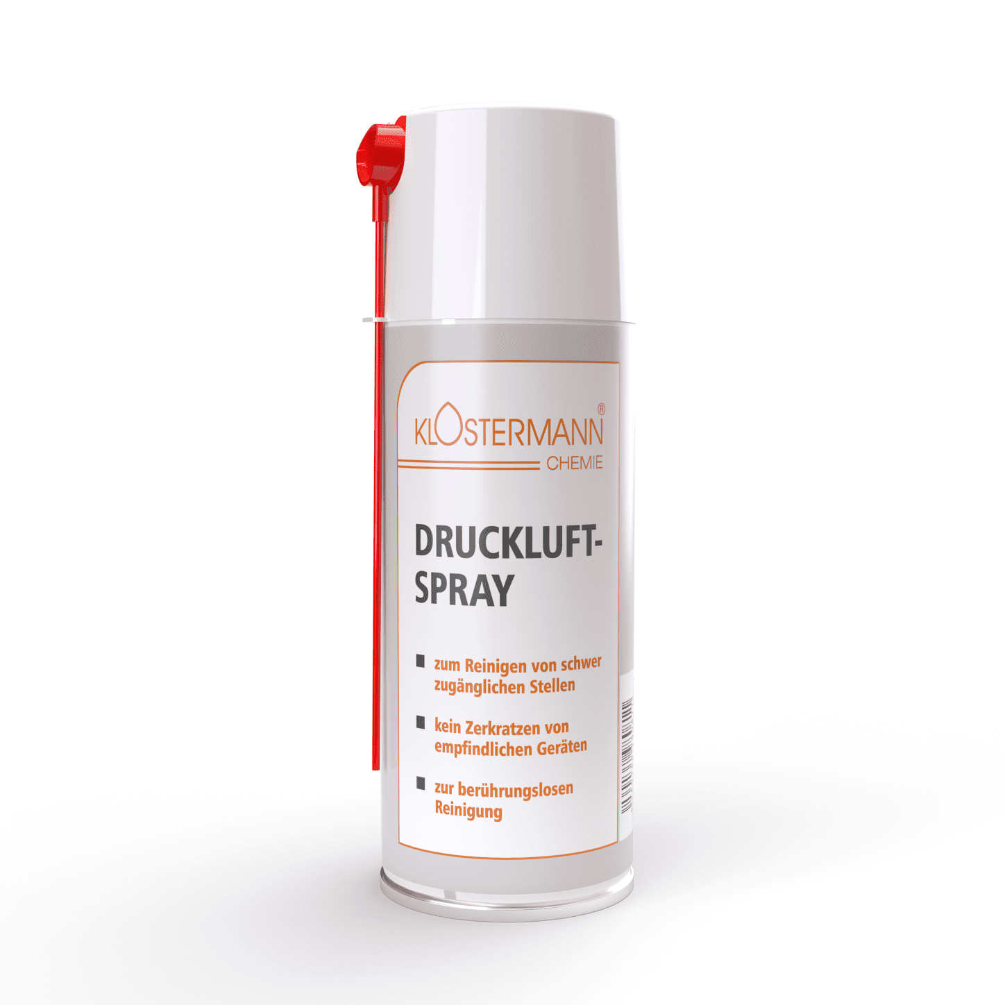 Klostermann Druckluft-Spray 400 ml Druckluft-Spray von Klostermann Chemie in Sprühdose mit rotem Sprühkopf.
