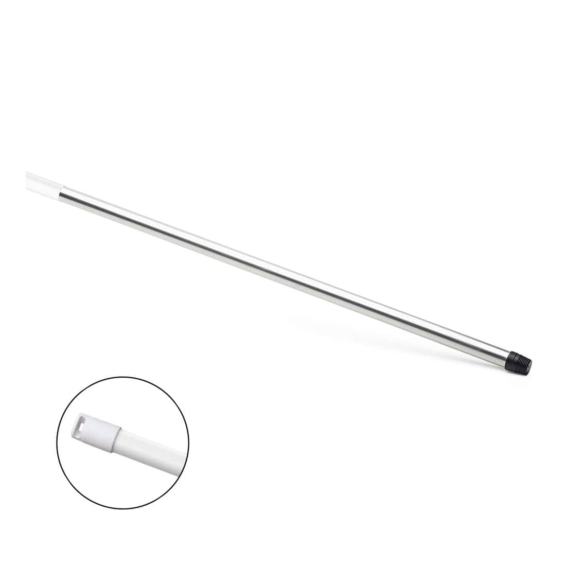 HACCP Aluminium-Stiel 140cm von Nölle Profi Brush HACCP Aluminium-Stiel in weiß mit deutschem Gewinde und Aufhängeloch