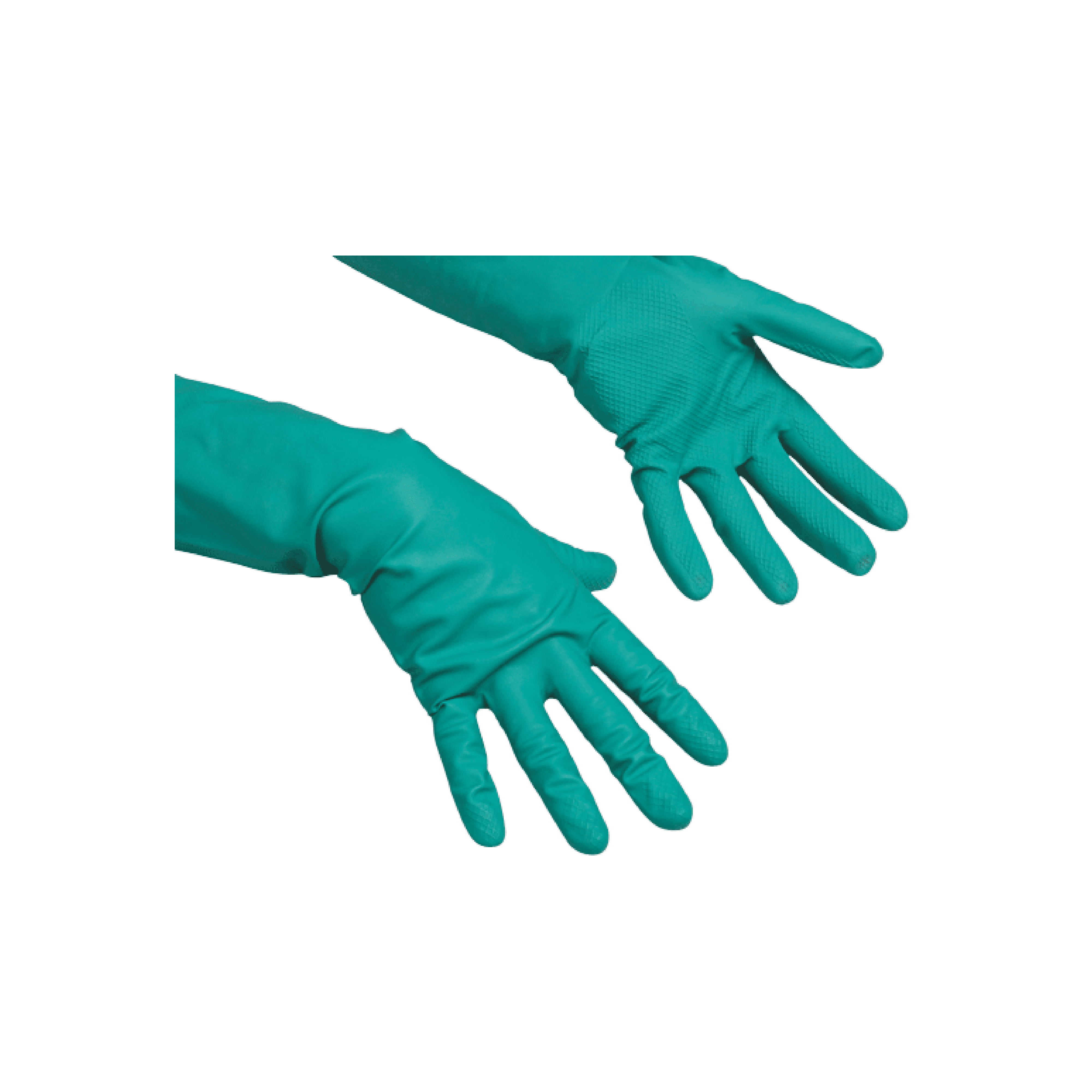 Grüne Gummihandschuhe mit strukturierter Oberfläche für professionelle Reinigungsarbeiten und Schutz vor Chemikalien Grüne Gummihandschuhe mit strukturierter Oberfläche für professionelle Reinigungsarbeiten und Schutz vor Chemikalien