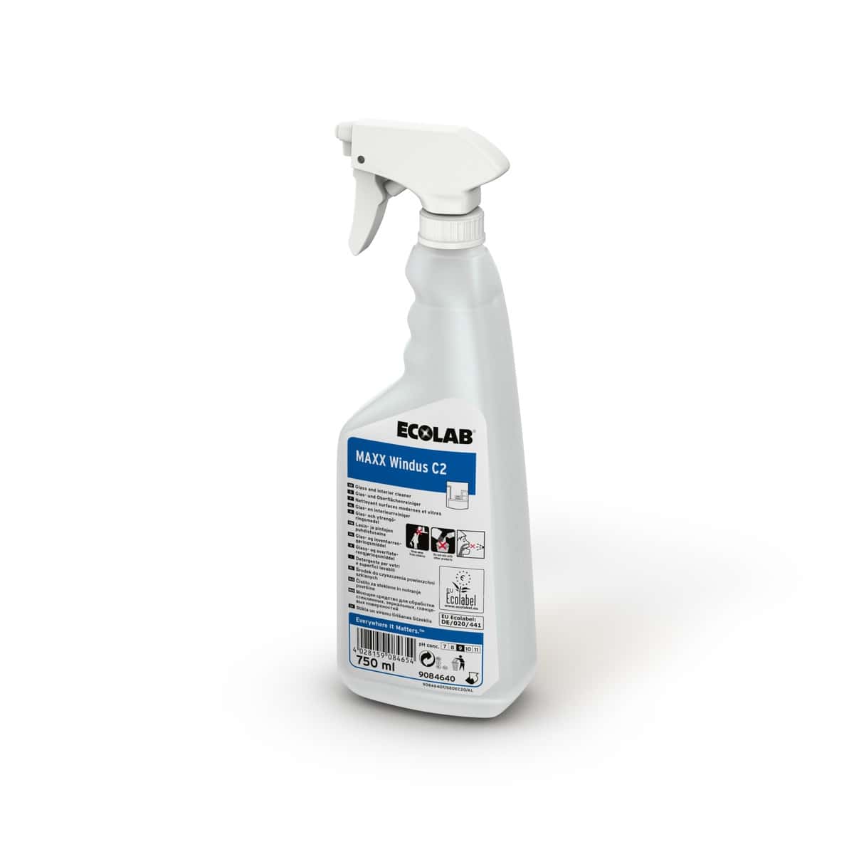 Ecolab MAXX Windus C2 Glasreiniger Ecolab MAXX Windus C2 Glasreiniger in Sprühflasche, 750 ml.