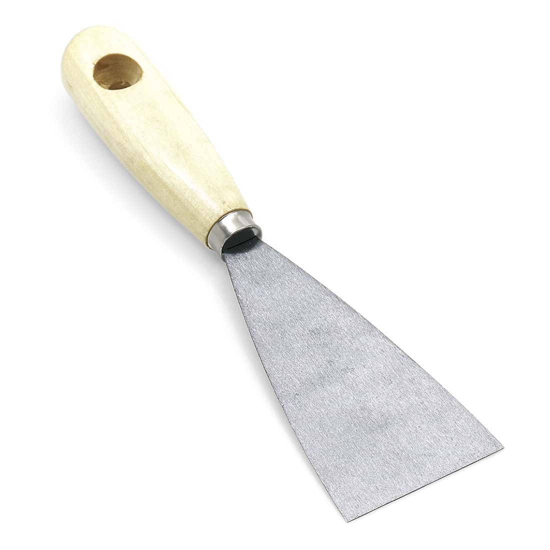 Spachtelmesser mit Holzgriff Metallspachtel mit Holzgriff und konischer Klinge.