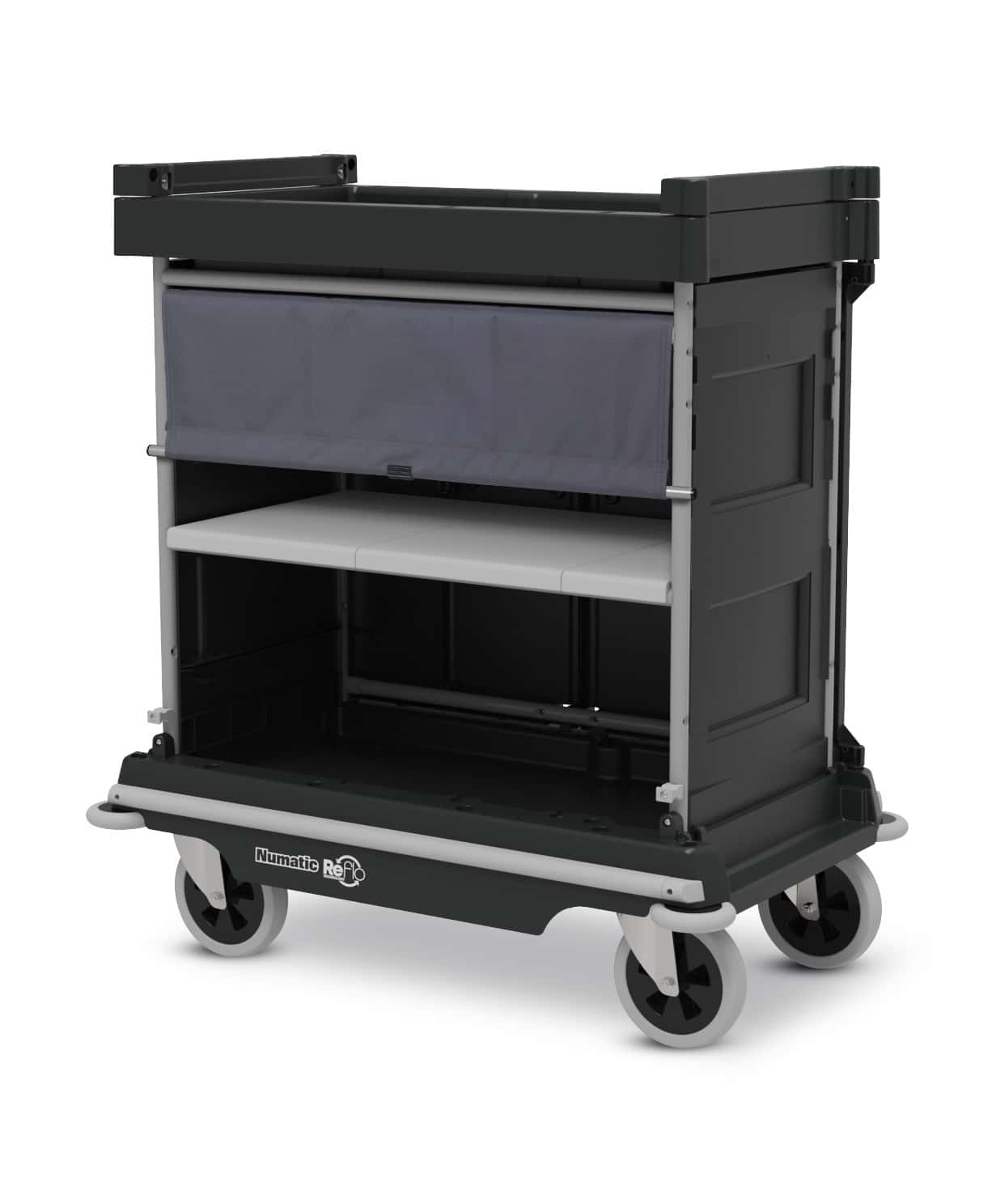 Numatic Hotelwagen NKU30RFF Numatic Hotelwagen NKU30RFF mit zwei Ablageflächen und grauem Vorhang