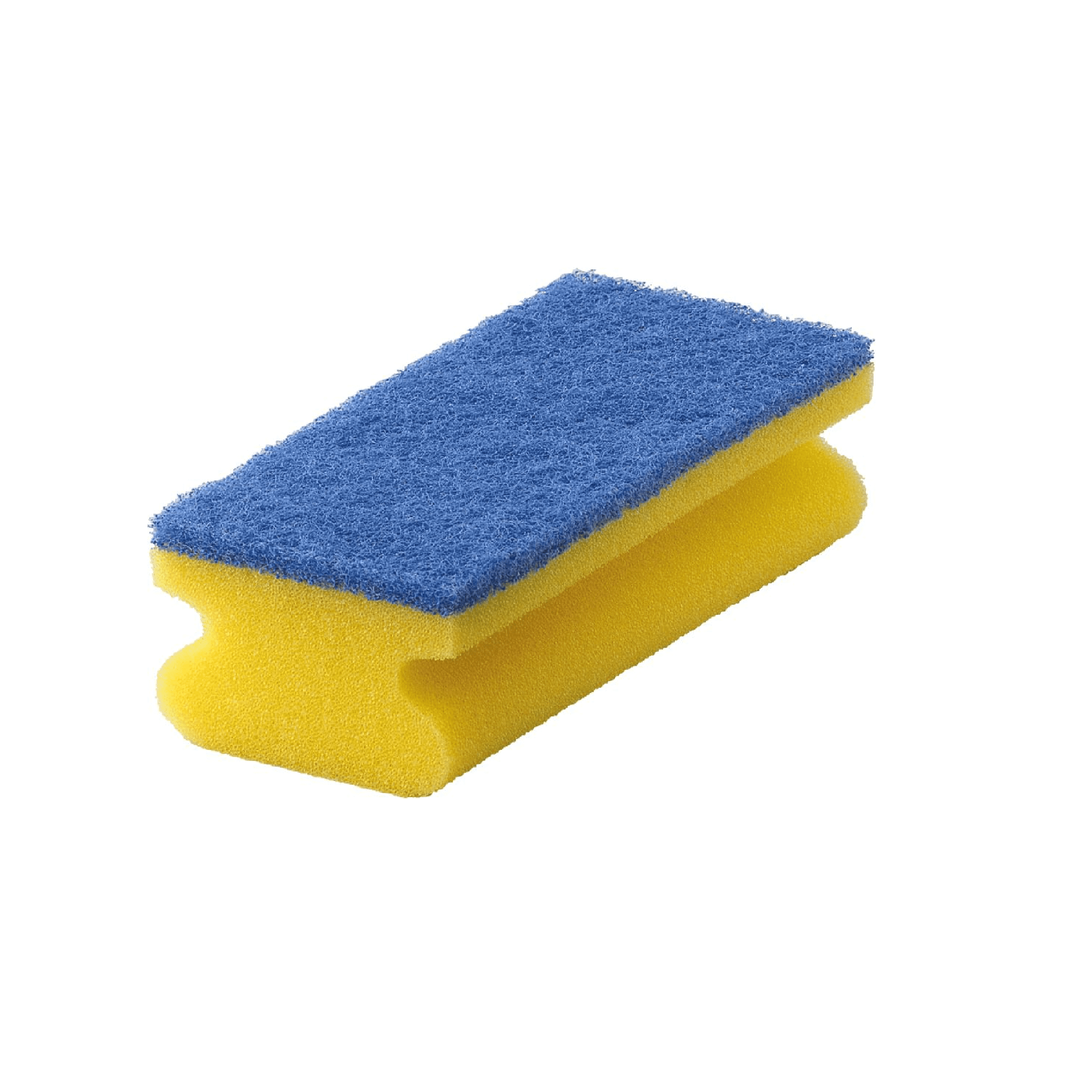 Sito International Pad-SchwammVlies Bäderschwamm Pad-SchwammVlies Bäderschwamm in gelb mit blauer Padseite, 7 x 15 cm.