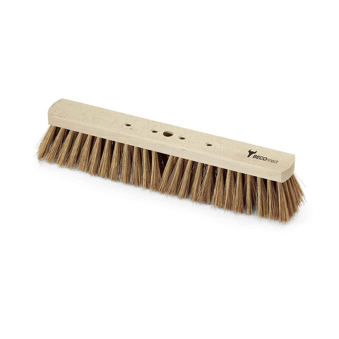 BEConnect Besenkopf aus Holz BEConnect Besenkopf aus Holz mit Naturborsten und Griffloch mit Gewinde für professionelle Bodenreinigungsaufgaben