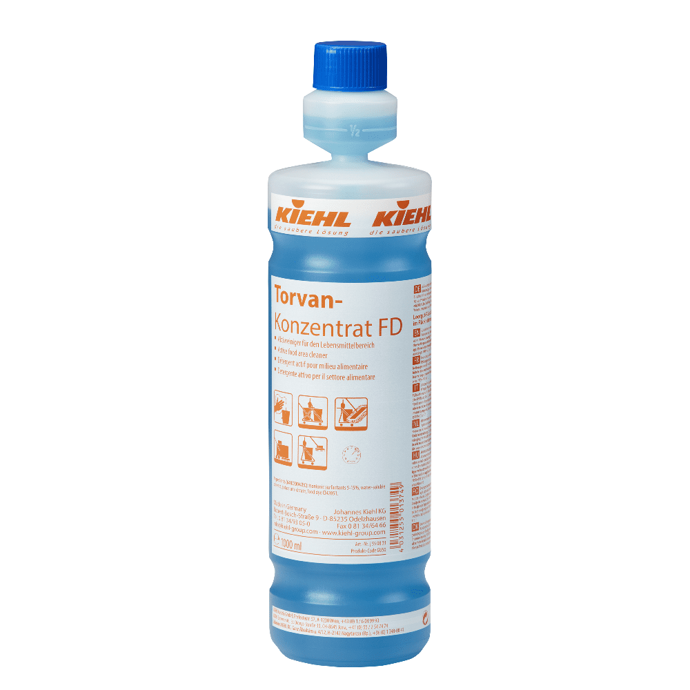 Kiehl Torvan Konzentrat FD Flasche Kiehl Torvan-Konzentrat FD in einer blauen Flasche mit weißem Etikett.