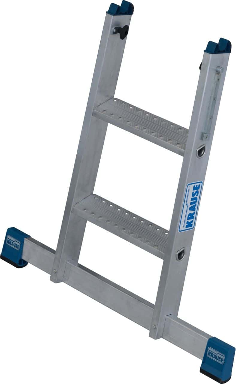 KRAUSE Aluminiumleiter mit drei Stufen KRAUSE Aluminiumleiter mit drei Stufen und rutschfesten Füßen.