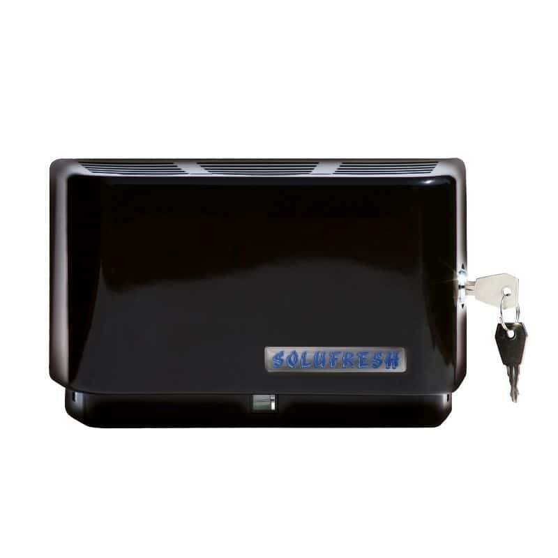 SOLUFRESH Verdunster-Box in Schwarz SOLUFRESH Verdunster-Box in Schwarz mit Schlüssel und Sichtfenster.