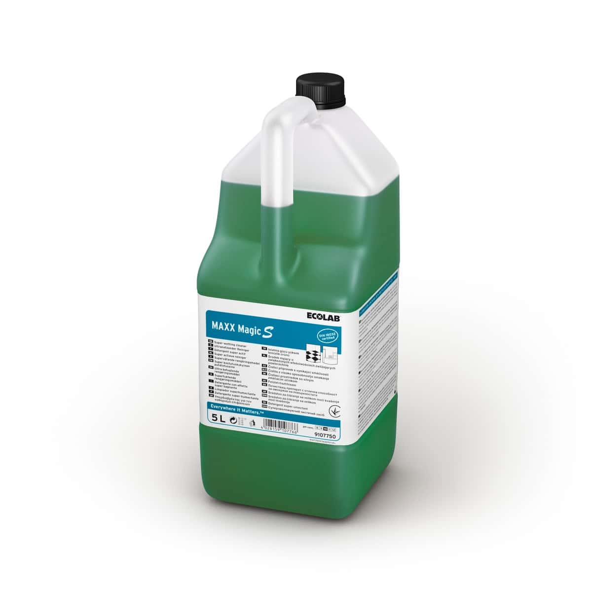Ecolab MAXX Magic S Bodenreiniger 5L Ecolab MAXX Magic S Bodenreiniger im 5-Liter-Grünkanister für die professionelle Oberflächenreinigung im gewerblichen Bereich