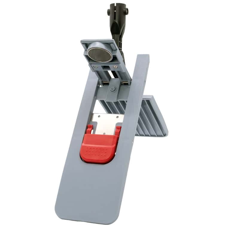 Professionelles Reinigungswerkzeug mit Hebel Professionelles Reinigungsgerät mit grauem Gehäuse und rotem Hebel für eine effiziente Nutzung.