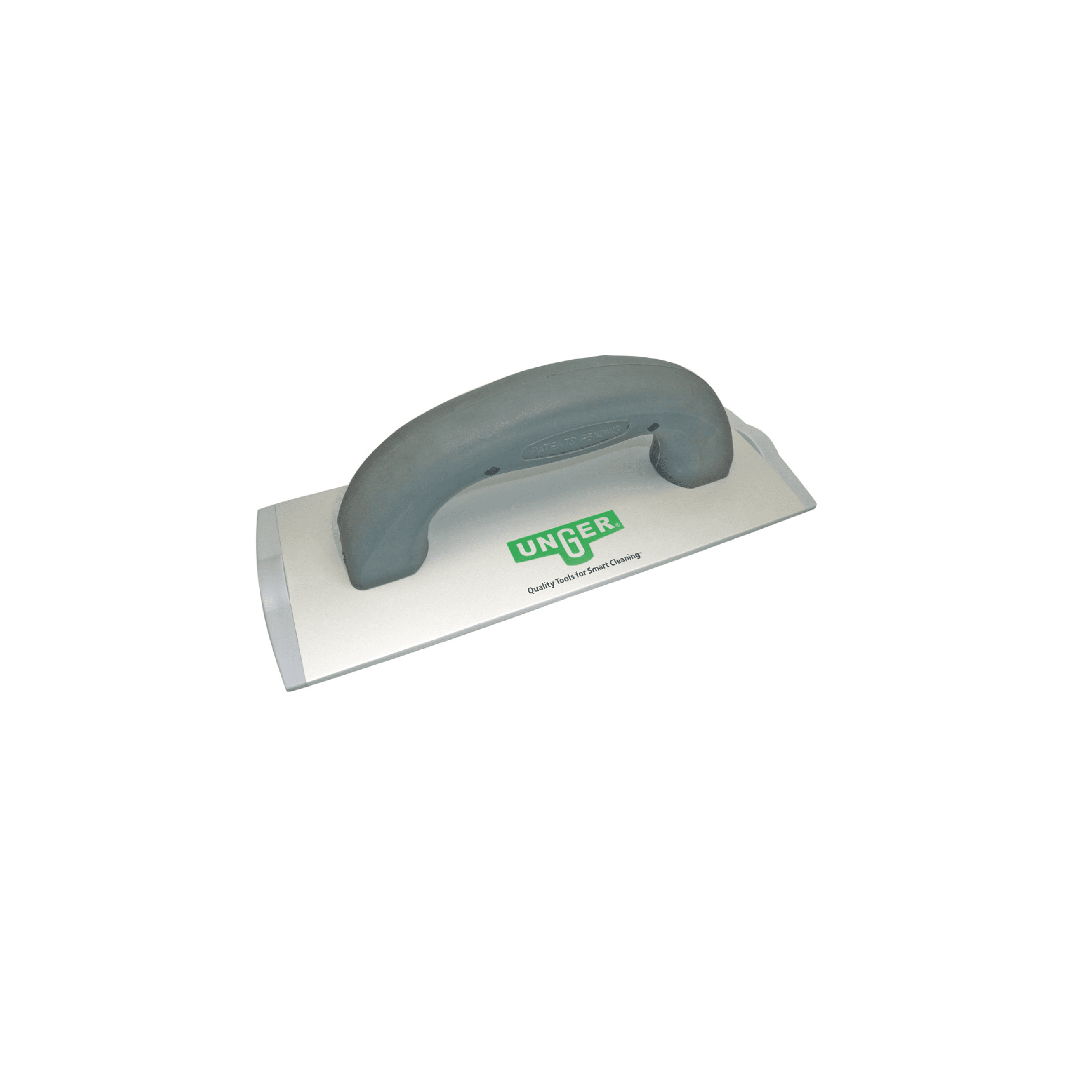 Unger Handgerät zur Oberflächenreinigung Handwerkzeug von Unger mit grauem, ergonomischem Griff und flacher Basis für professionelle Glas- und Oberflächenreinigungsanwendungen