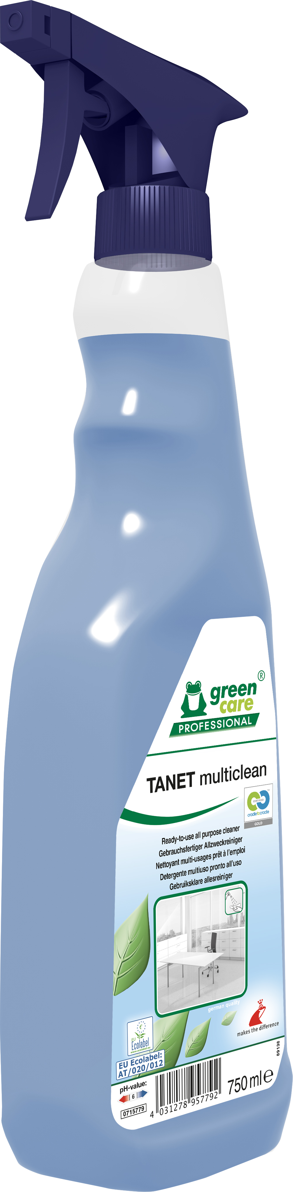 Tana TANET multiclean Gebrauchsfertiger Oberflächenreiniger, 750 ml
