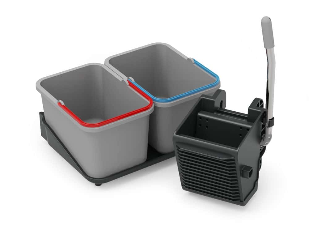 Numatic Reinigungseimer-Set Numatic Reinigungseimer-Set mit zwei grauen Eimern und einer Presse