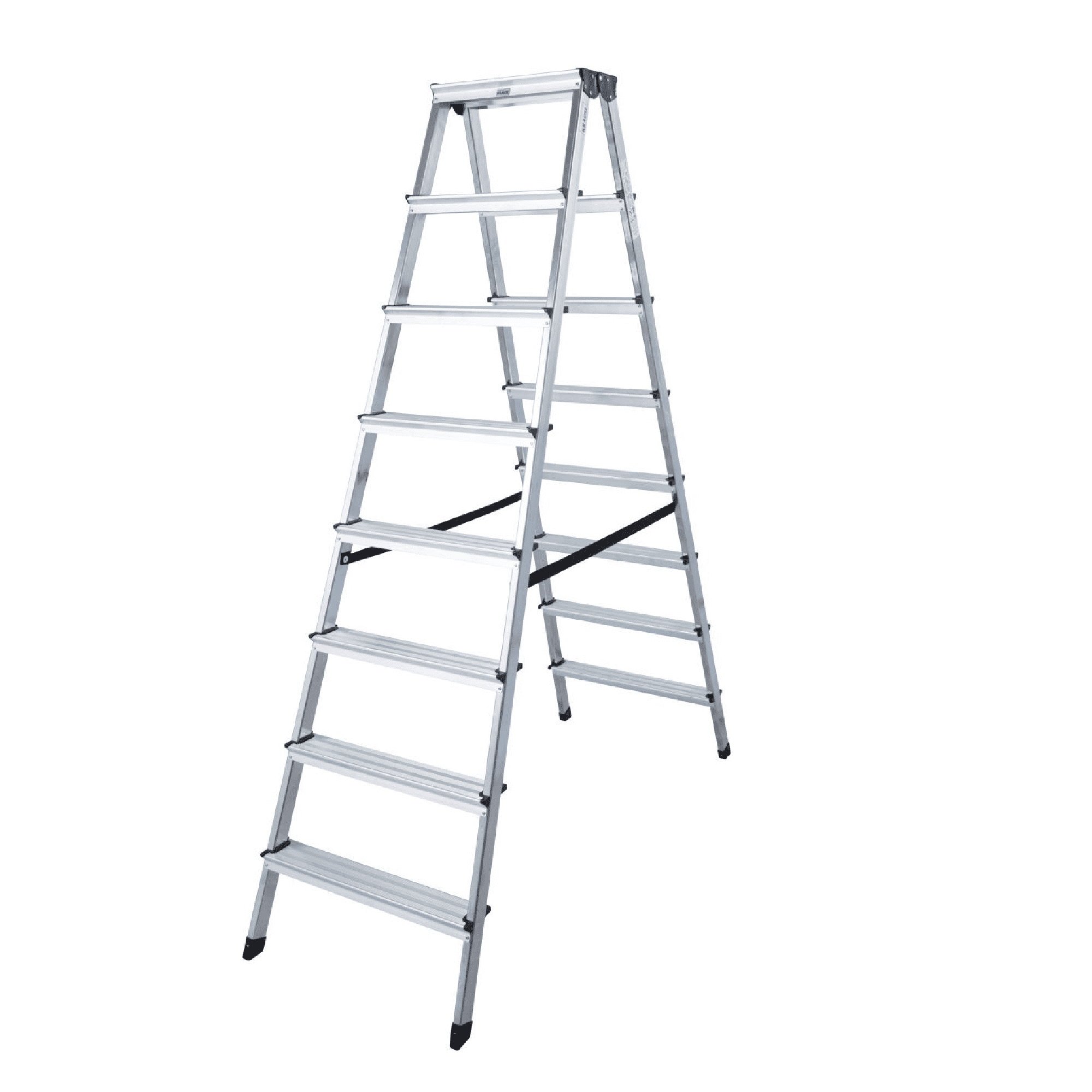 Monto Aluminium-Trittleiter Aluminium-Stehleiter mit acht Stufen und stabiler Ausführung.