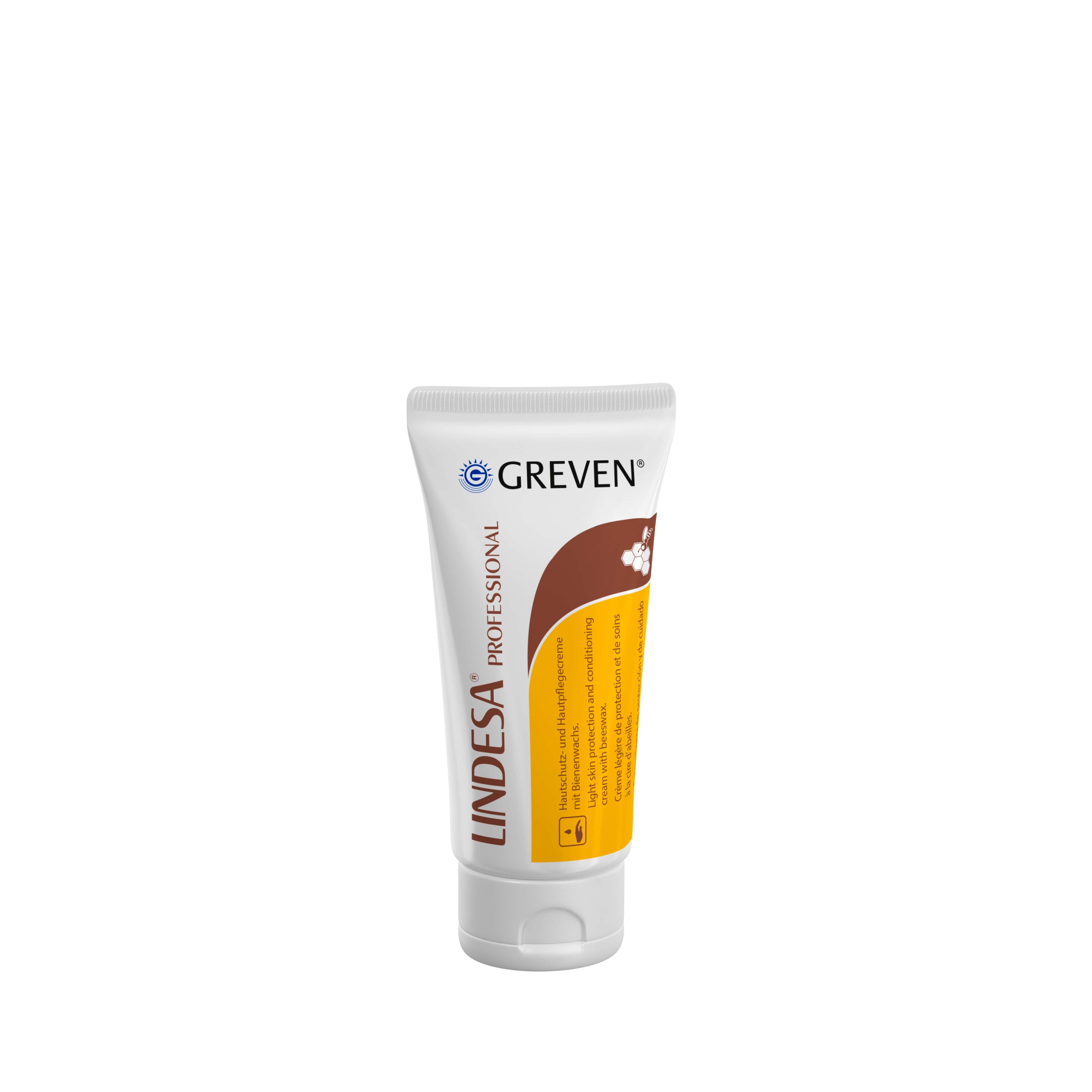 Lindesa Professional Handcreme Tube Lindesa Professional Handcremetube mit sichtbarem Branding und Etikettendetails.