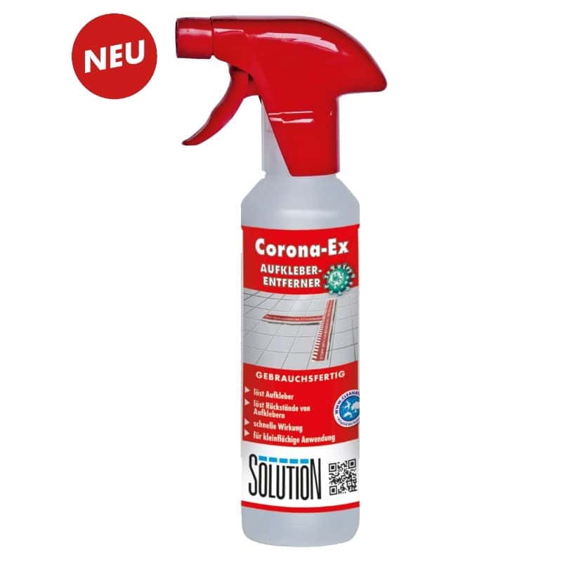 Corona-Ex Aufkleber-Entferner Sprühflasche mit rotem Sprühkopf und Etikett, gebrauchsfertig für kleine Flächen Corona-Ex Aufkleber-Entferner Sprühflasche mit rotem Sprühkopf und Etikett, gebrauchsfertig für kleine Flächen