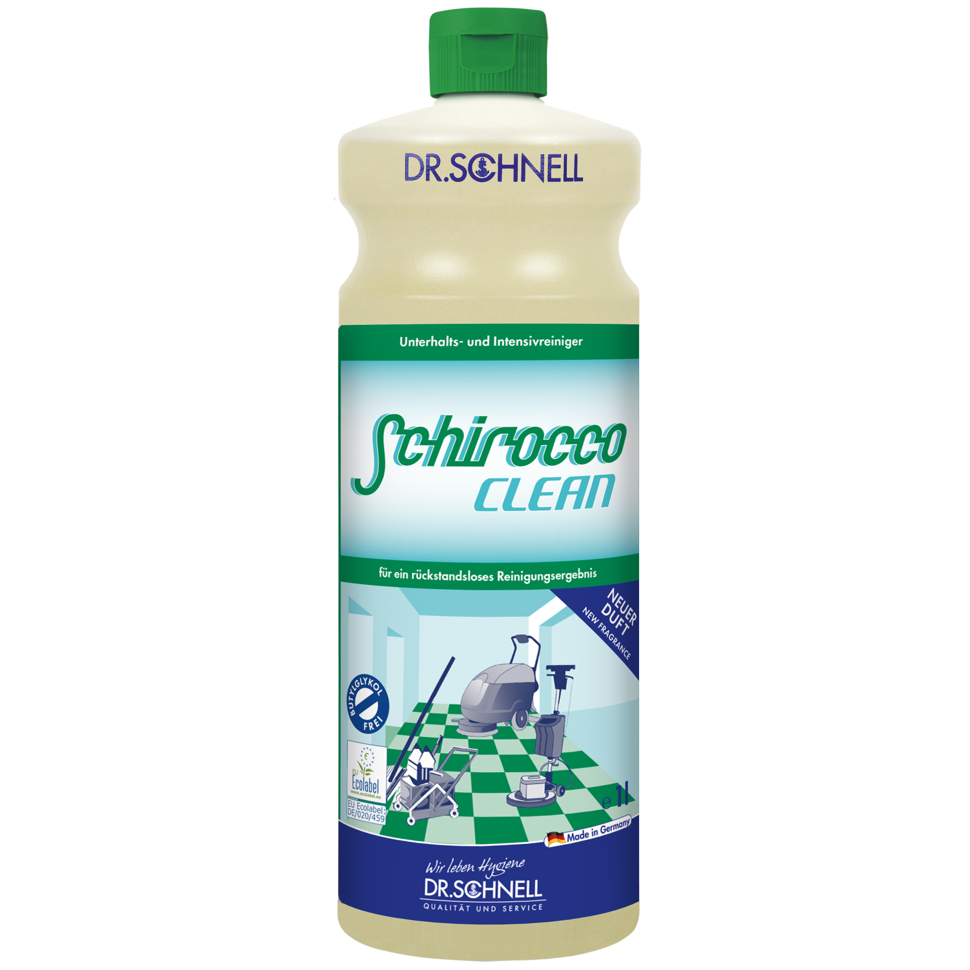 Dr. Schnell Schirocco Clean Pflege- und Intensivreiniger in der 1-Liter-Flasche für die professionelle Bodenreinigung