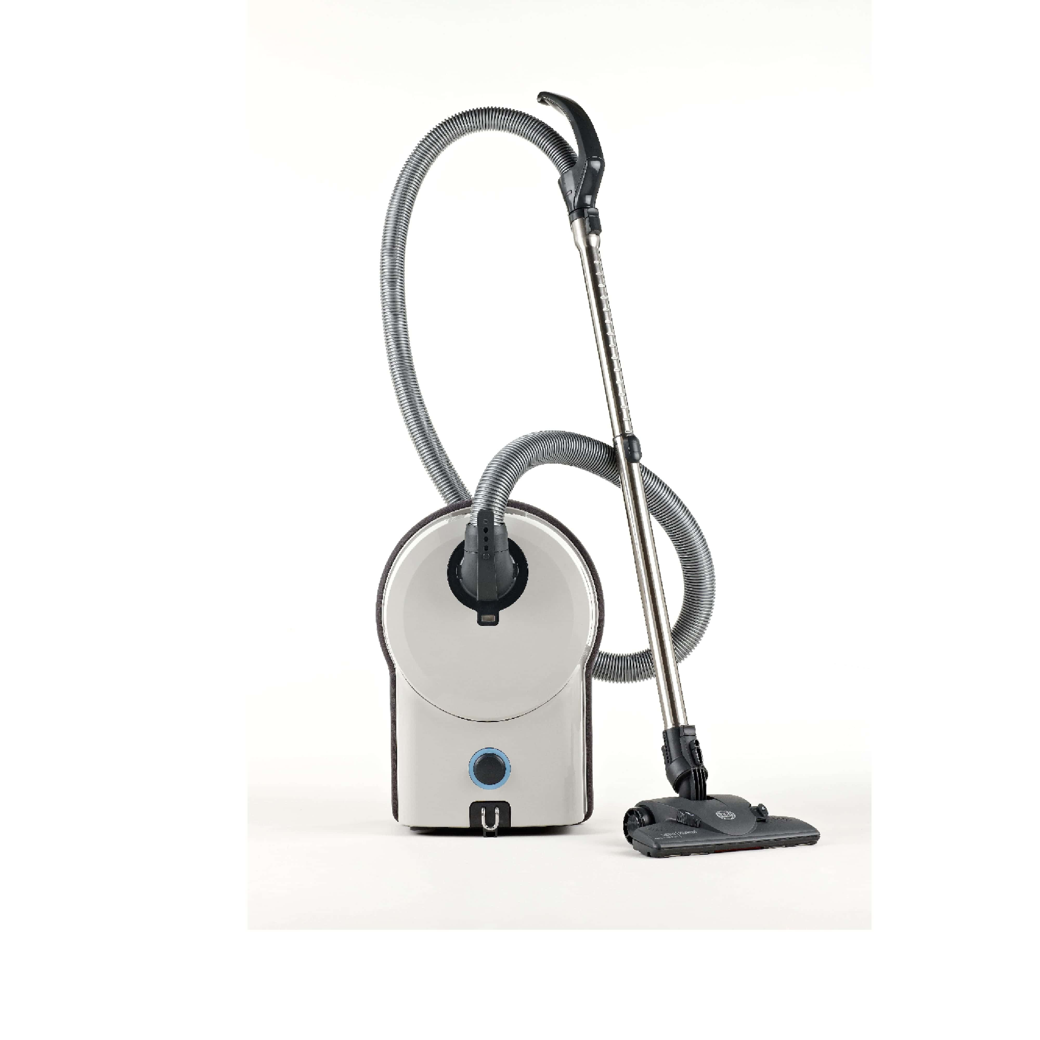 SEBO PROFESSIONAL D8_840954mit grauem Gehäuse, Saugschlauch und Bodendüse für die gewerbliche Reinigung SEBO PROFESSIONAL D8_840954