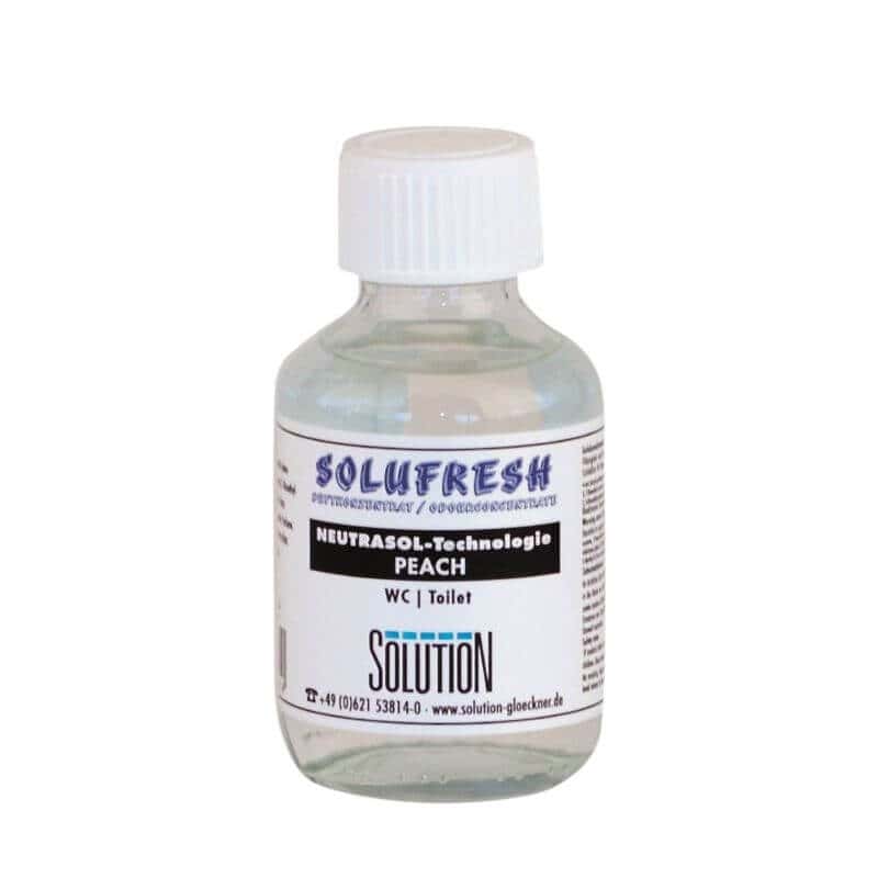 Solufresh Pfirsich-Toilettenreiniger Solufresh Peach WC-Reiniger in transparenter Flasche mit weißem Schraubverschluss für die professionelle Sanitärreinigung