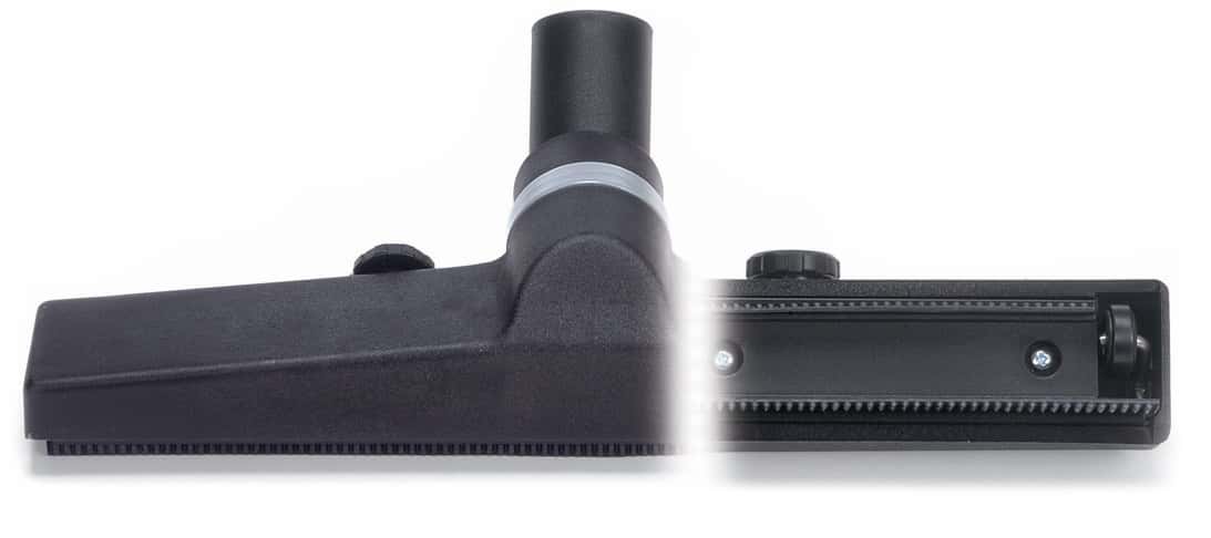 Schwarze Bodendüse für Profi-Staubsauger, geeignet für verschiedene Oberflächen in der gewerblichen und industriellen Reinigung. Schwarze Bodendüse für Profi-Staubsauger, geeignet für verschiedene Oberflächen in der gewerblichen und industriellen Reinigung.