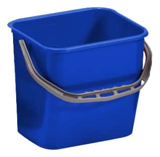 TTS Cleaning Rechteckiger 12-Liter-Eimer Blau TTS Cleaning rechteckiger 12-Liter-Eimer in Blau mit grauem Griff