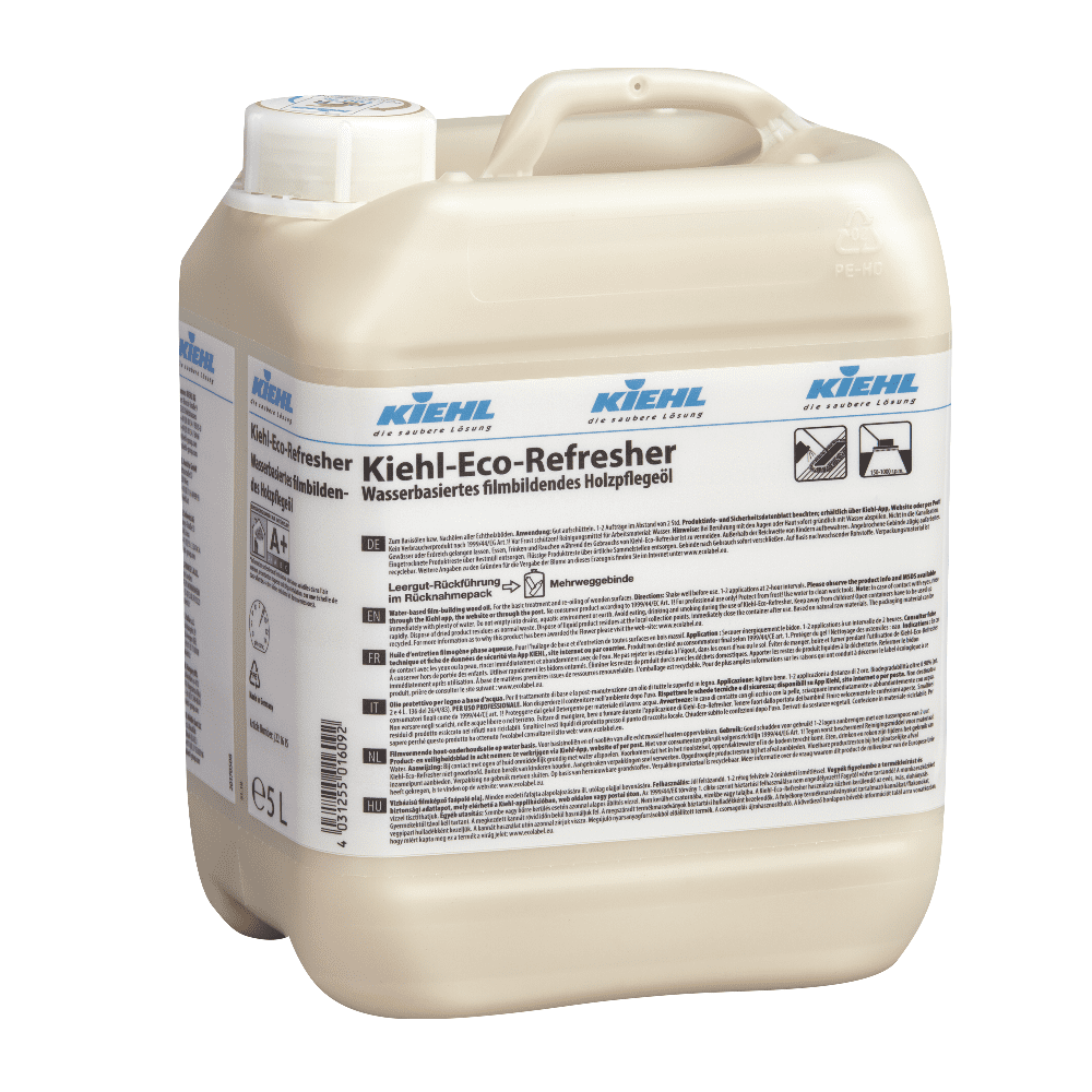 Kiehl Eco Refresher Holzpflegeöl 5 Liter Kanister Kiehl Eco Refresher Holzpflegeöl im 5-Liter-Kanister für die professionelle Bodenreinigung und Oberflächenpflege