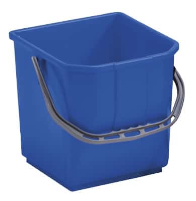 TTS Rechteckiger 25-Liter-Reinigungseimer, Blau TTS rechteckiger 25-Liter-Reinigungseimer in Blau mit grauem Griff