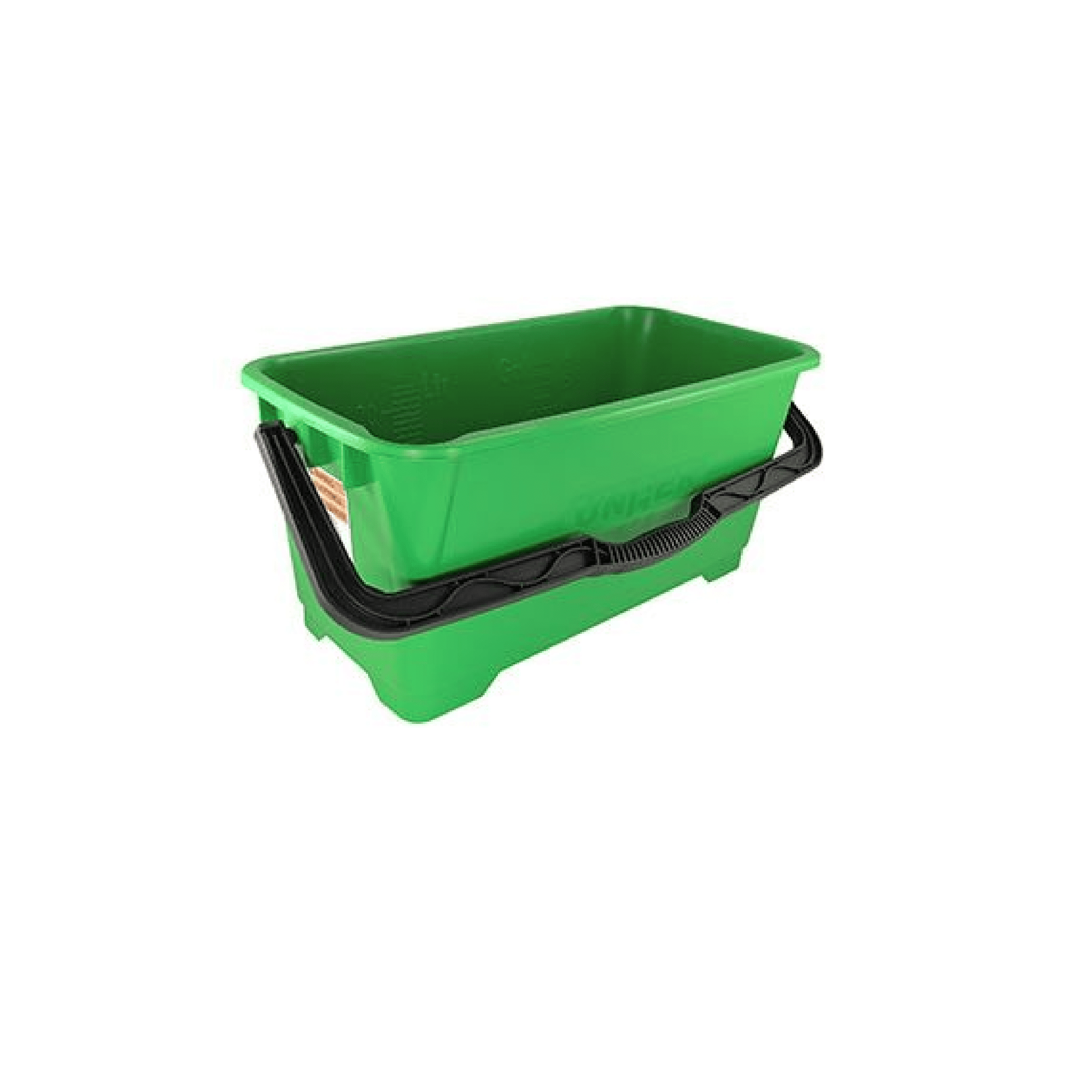 Unger Grüner Eimer für die Glasreinigung Unger grüner Eimer zur Glasreinigung mit schwarzem Griff.