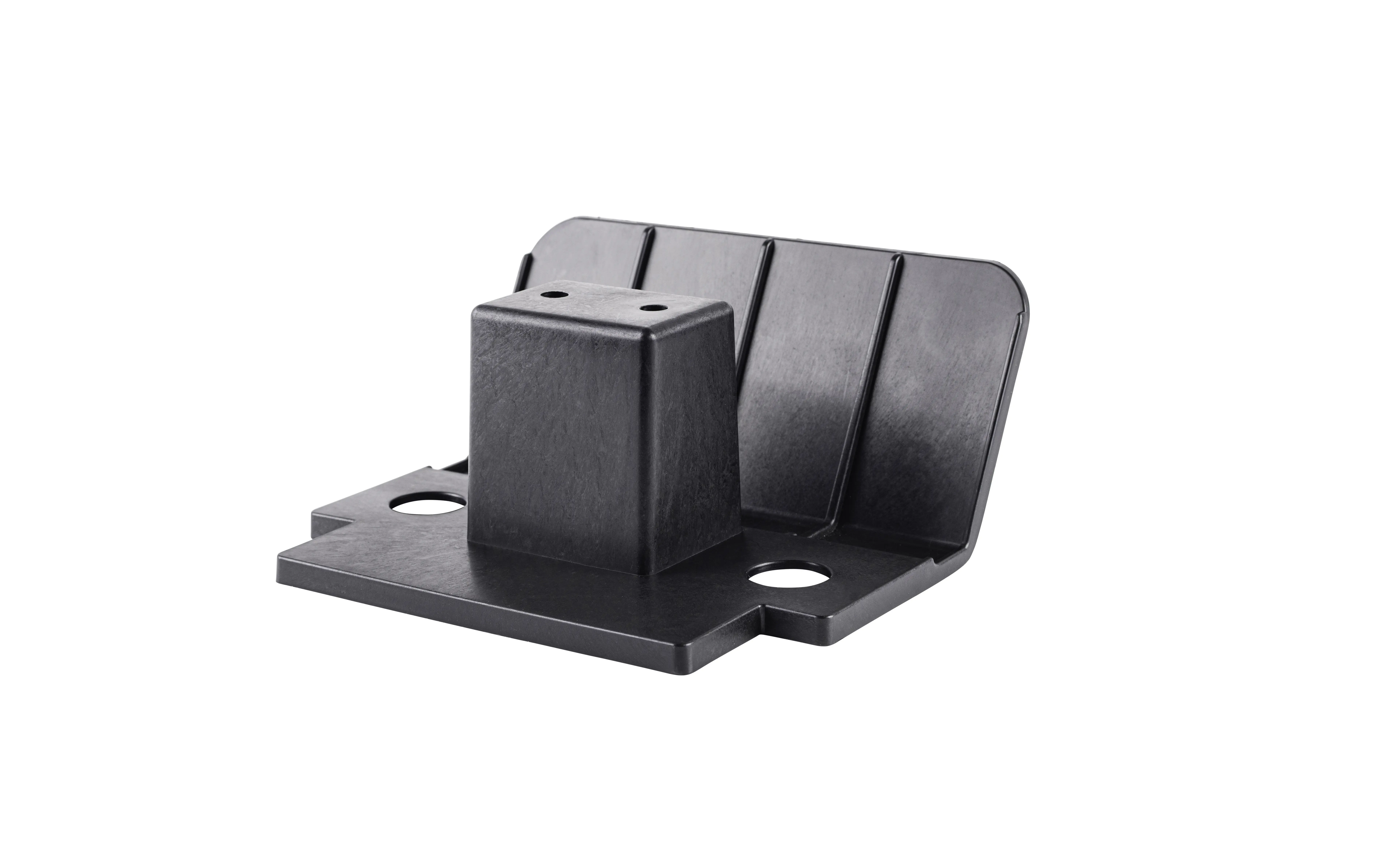 EcoMatic Mopphalter in Schwarz EcoMatic Mopphalter in Schwarz mit flacher Basis und vertikaler Halterung.