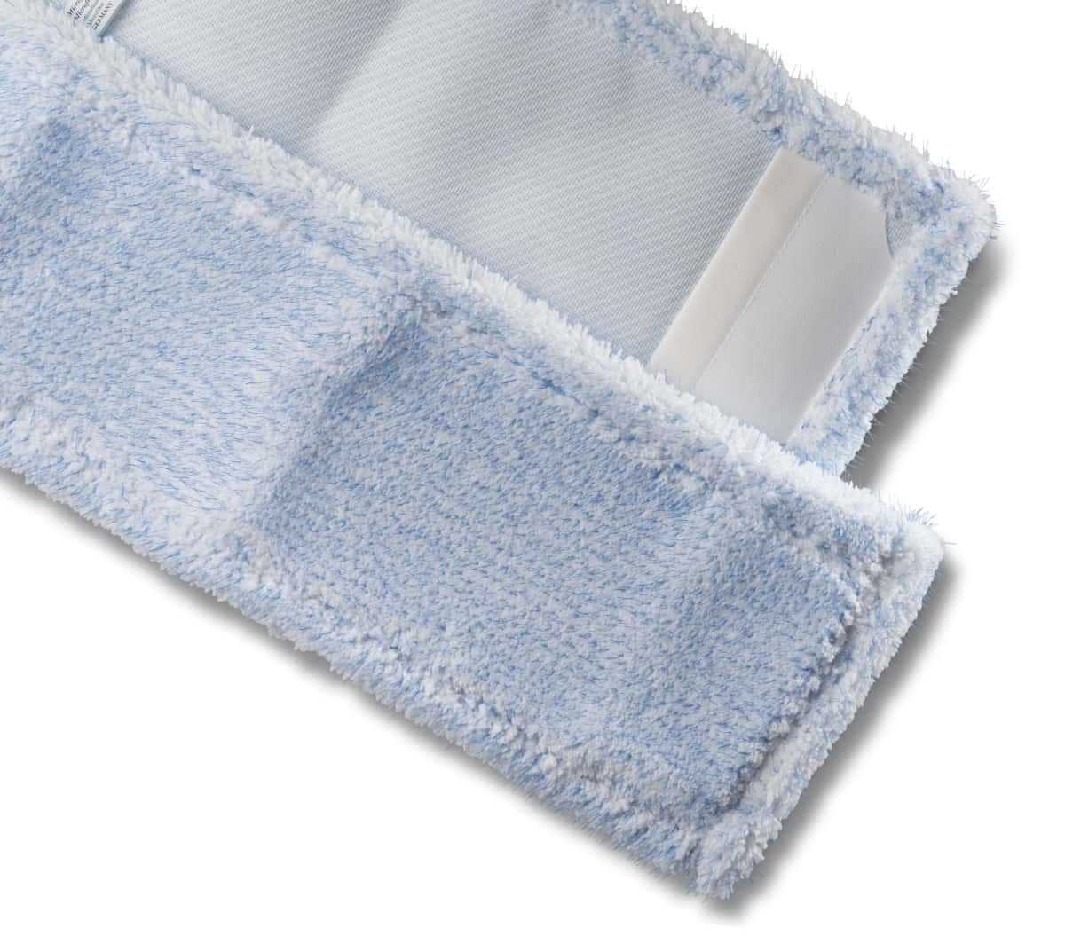 Mikrofaser-Reinigungspad in Hellblau Microfaser-Reinigungspad in hellblauer Farbe mit weichem Bezug.
