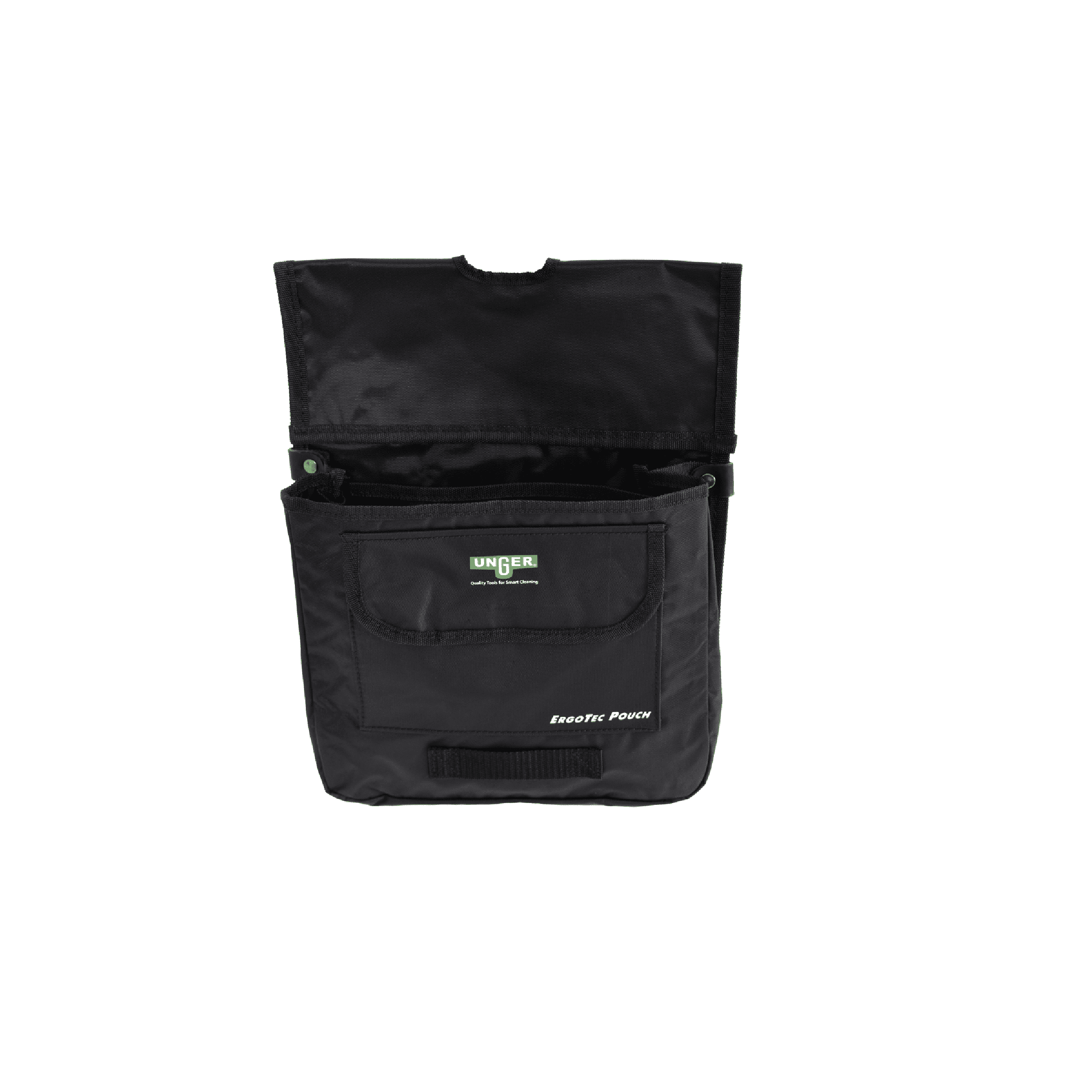 Unger ErgoTec Pouch Utility-Tasche Unger ErgoTec Pouch schwarze Utility-Tasche mit Fronttasche und Logo für professionelle Reinigungsausrüstung und Werkzeugaufbewahrung