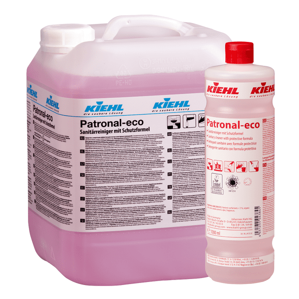 Kiehl Patonal-eco Sanitärreiniger im 1000ml Kanister und 1000ml Flasche für die professionelle Sanitärreinigung Kiehl Patonal-eco Sanitärreiniger im 1000ml Kanister und 1000ml Flasche für die professionelle Sanitärreinigung