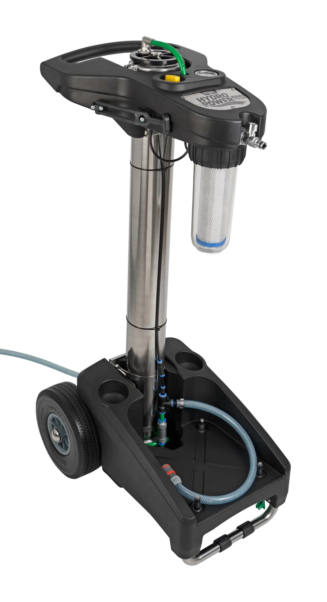 Unger Hydro Power Nano System mit Druckanzeige und gelbem Tankdeckel für professionelle Fensterreinigun