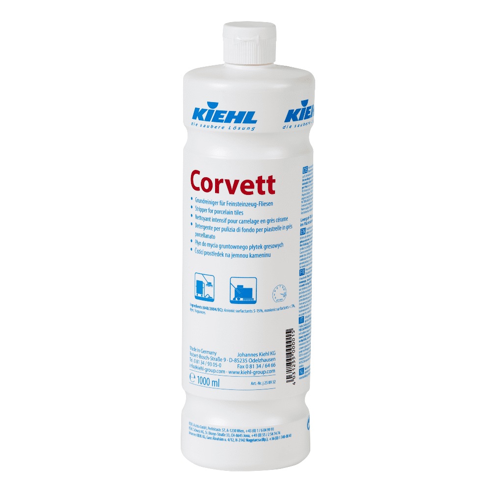 Kiehl Corvett Reinigerflasche Kiehl Corvett-Reiniger in einer 1000-ml-Flasche mit sichtbaren Etikettendetails.