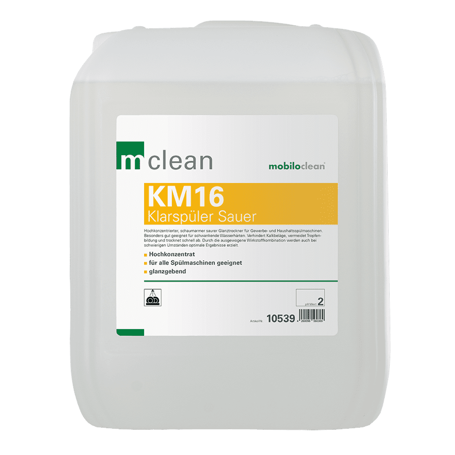 mclean KM16 Klarspüler-Konzentrat mclean KM16 Klarspüler im Kanister mit Produktetikett