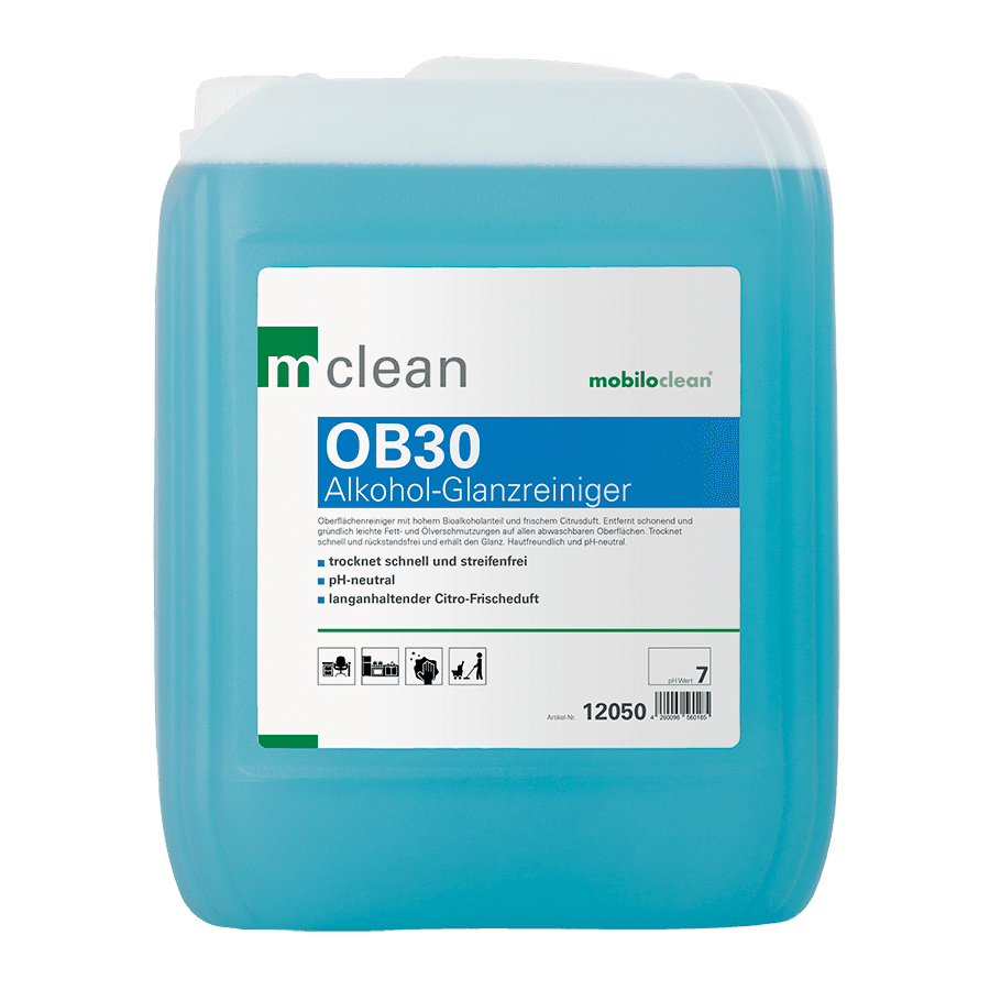 mclean OB30 Reiniger auf Alkoholbasis mclean OB30 Reiniger auf Alkoholbasis in einem blauen Kanister mit Etikett