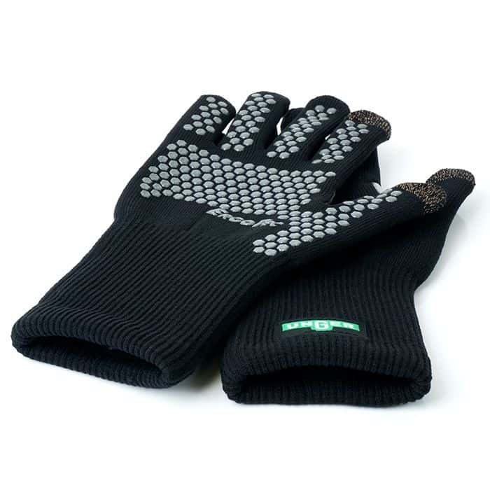 Reinigungshandschuhe mit strukturiertem Griff Schwarze Reinigungshandschuhe mit strukturiertem Griff und verstärkten Fingerspitzen.