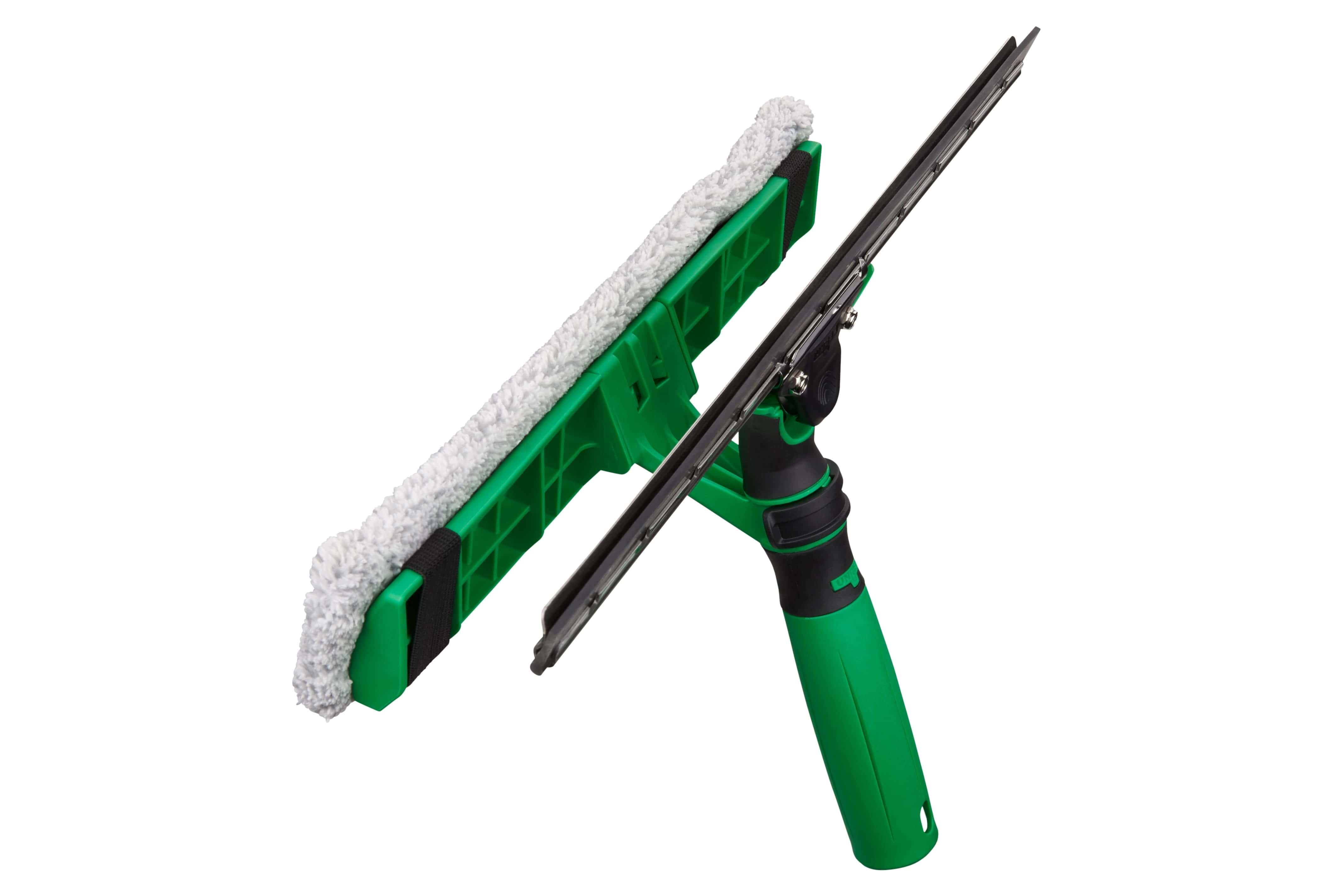 Grüner Fensterabzieher mit integriertem Einwascher und ergonomischem Griff für professionelle Glasreinigung Grüner Fensterabzieher mit integriertem Einwascher und ergonomischem Griff für professionelle Glasreinigung