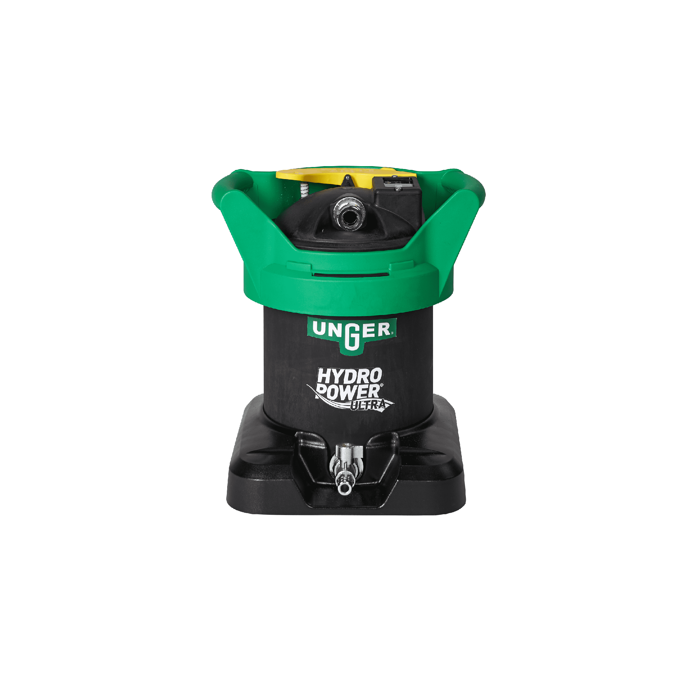 Unger HydroPower Ultra Filter S Vorderansicht Unger HydroPower Ultra Filter S in der Vorderansicht mit grünem Griff