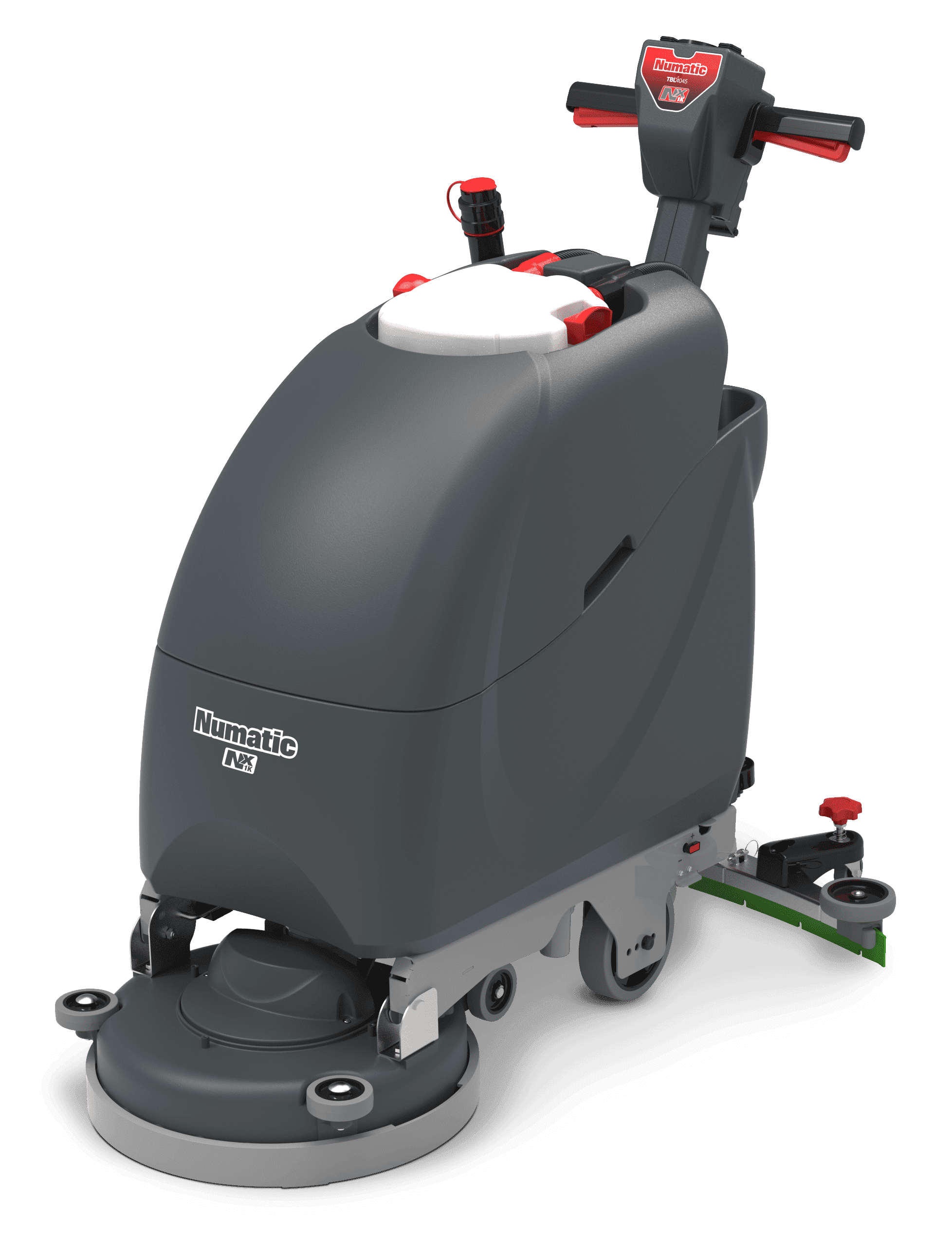 Numatic Scheuersaugmaschine Numatic Scheuersaugmaschine mit Rundbürste und Wassertank.