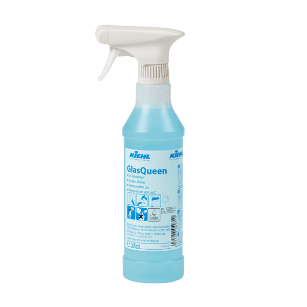 Kiehl GlasQueen Glasreiniger-Sprühflasche Kiehl GlasQueen Glasreiniger in der 500-ml-Sprühflasche mit weißem Sprühkopf für die professionelle Oberflächenreinigung