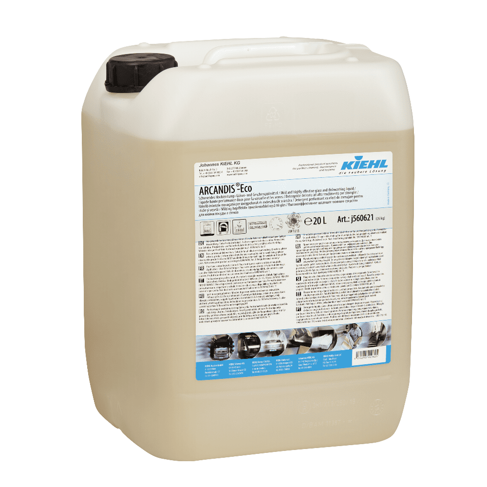 Kiehl ARCADIS Eco Reinigungskonzentrat im 20-Liter-Kanister mit schwarzem Verschluss für professionelle Reinigung Kiehl ARCADIS Eco Reinigungskonzentrat im 20-Liter-Kanister mit schwarzem Verschluss für professionelle Reinigung